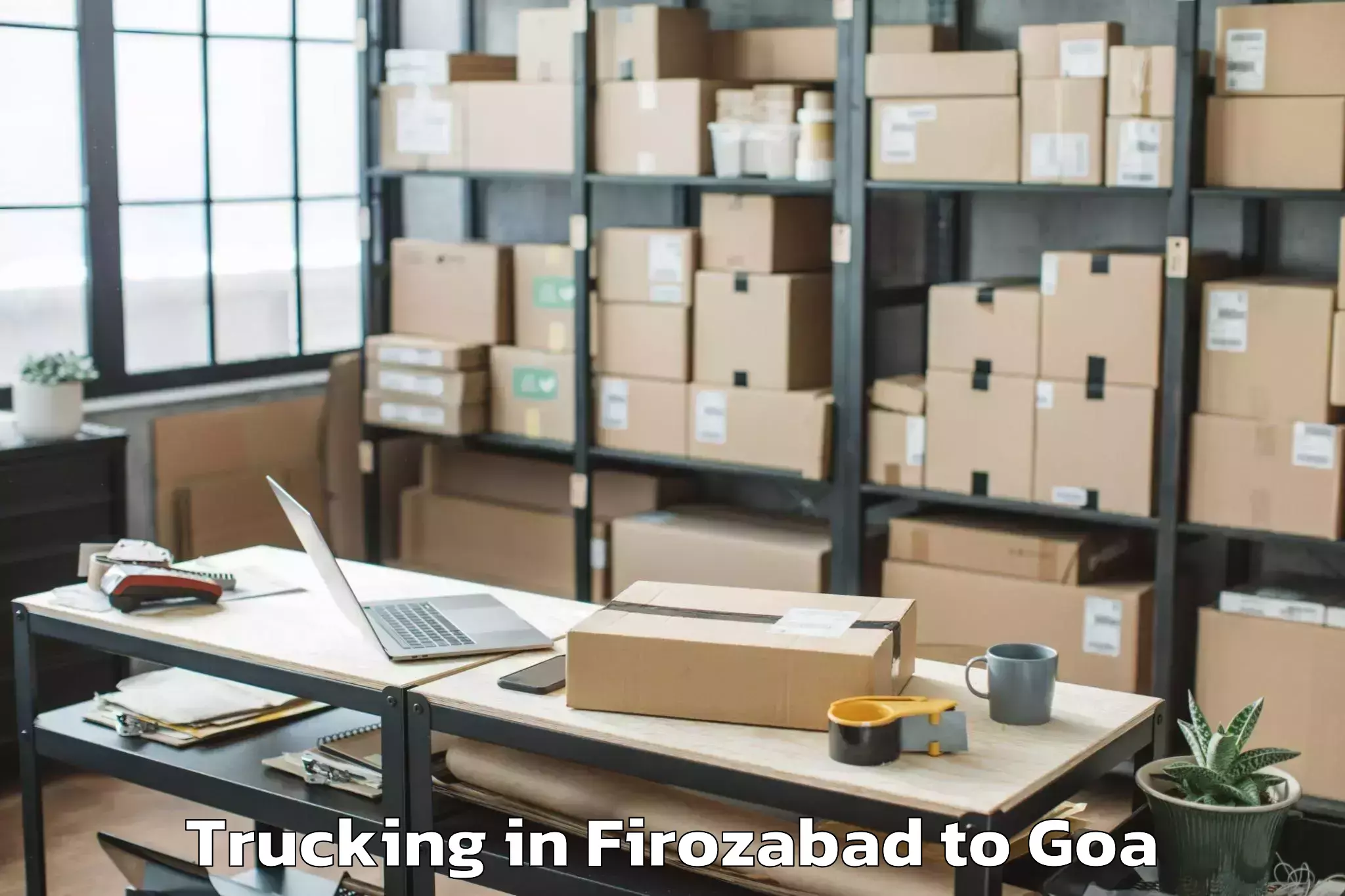 Professional Firozabad to Morjim Trucking